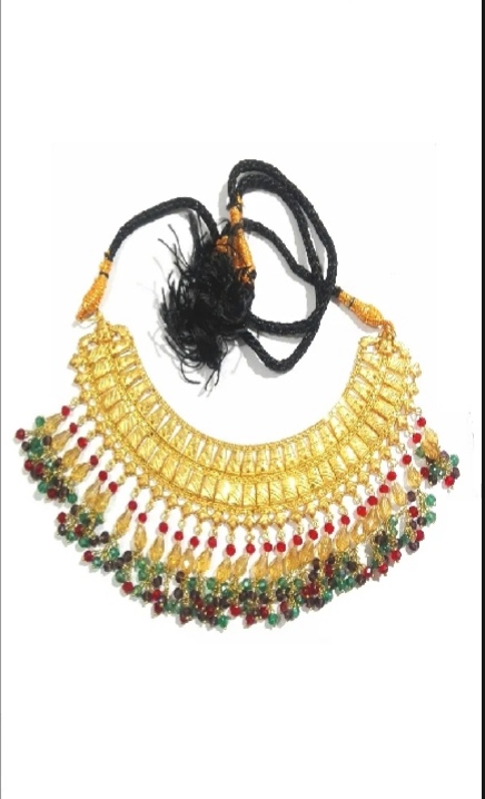 Real Gold Polish Special Bridal and on other (Function) use Dai Gani Necklace Set For Women - Image 2
