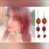 Pure Silver (chandi) Earrings with Multiple-colors Stones For Women