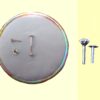 Pure Silver (chandi) Nose Pin with (out side large) adjustable screw) For Women