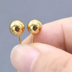 Real Gold Plated Ear Tops Studs Shaped For Women (pair)