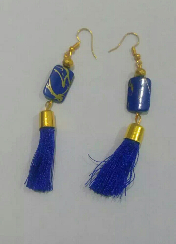 Stylish Long Thread (Dress matching) Earrings with Different Color For Women - Image 3