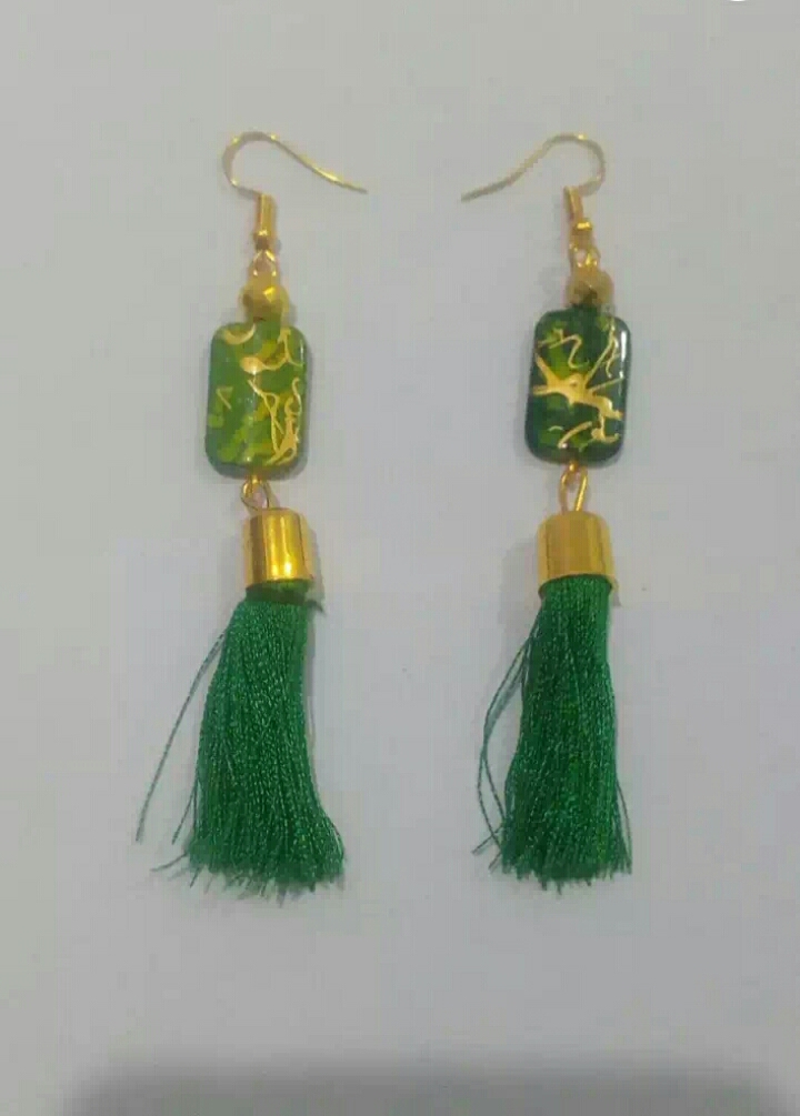 Stylish Long Thread (Dress matching) Earrings with Different Color For Women