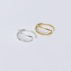 Real Silver (chandi) Thin Delicate Double Sterling Dia Nose Ring (Single Pierced) For Women