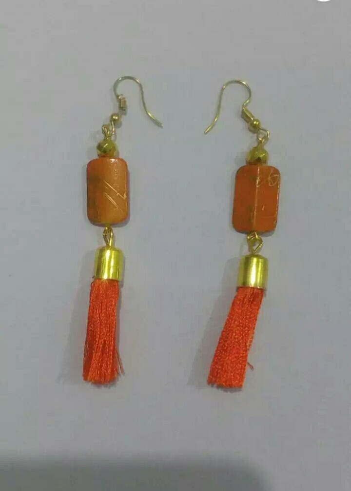 Stylish Long Thread (Dress matching) Earrings with Different Color For Women - Image 9