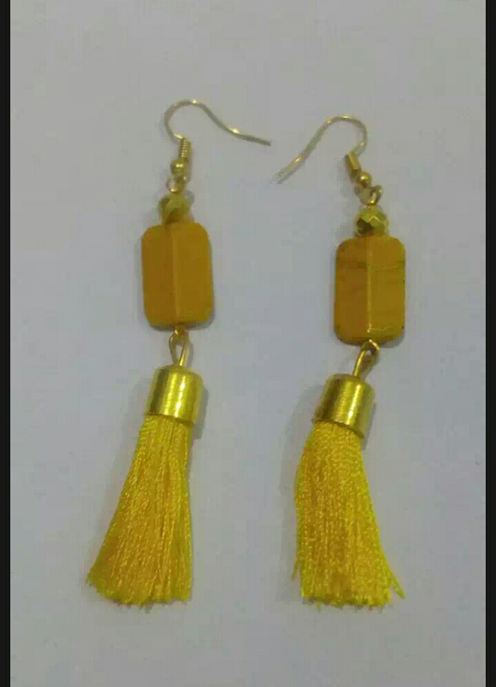 Stylish Long Thread (Dress matching) Earrings with Different Color For Women - Image 12